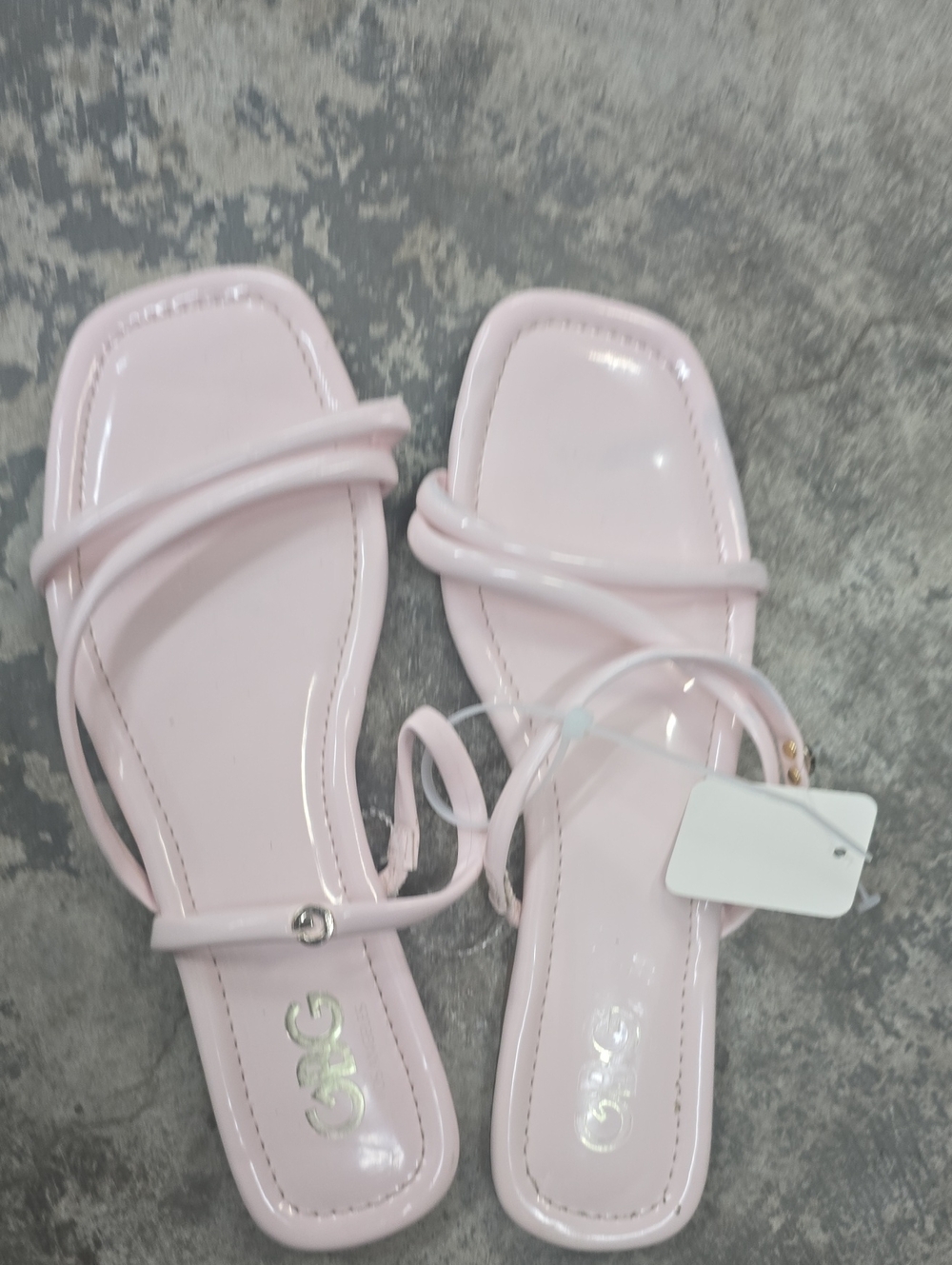 GBG Los Angeles Pale Pink Strappy Slide Sandals